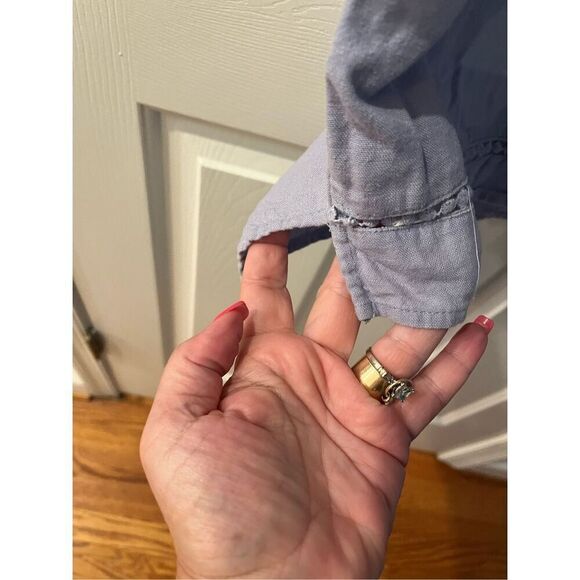 Erika Light Blue Maggie Linen Blend Tunic Tank Top sz L EUC - Picture 6 of 8